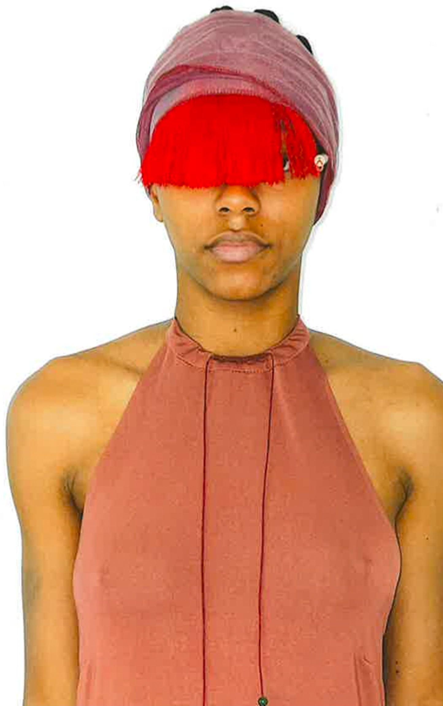 LUCKY KNOT HALTER NECK BACKLESS DRESS