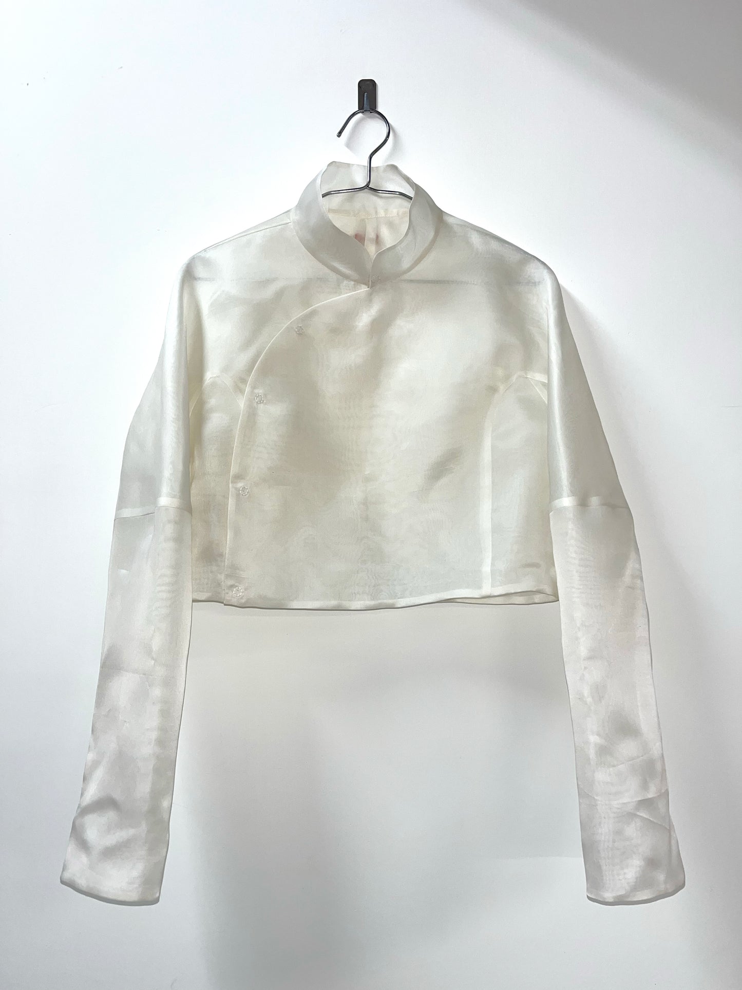 CROPPED SILK ORGANZA JACKET