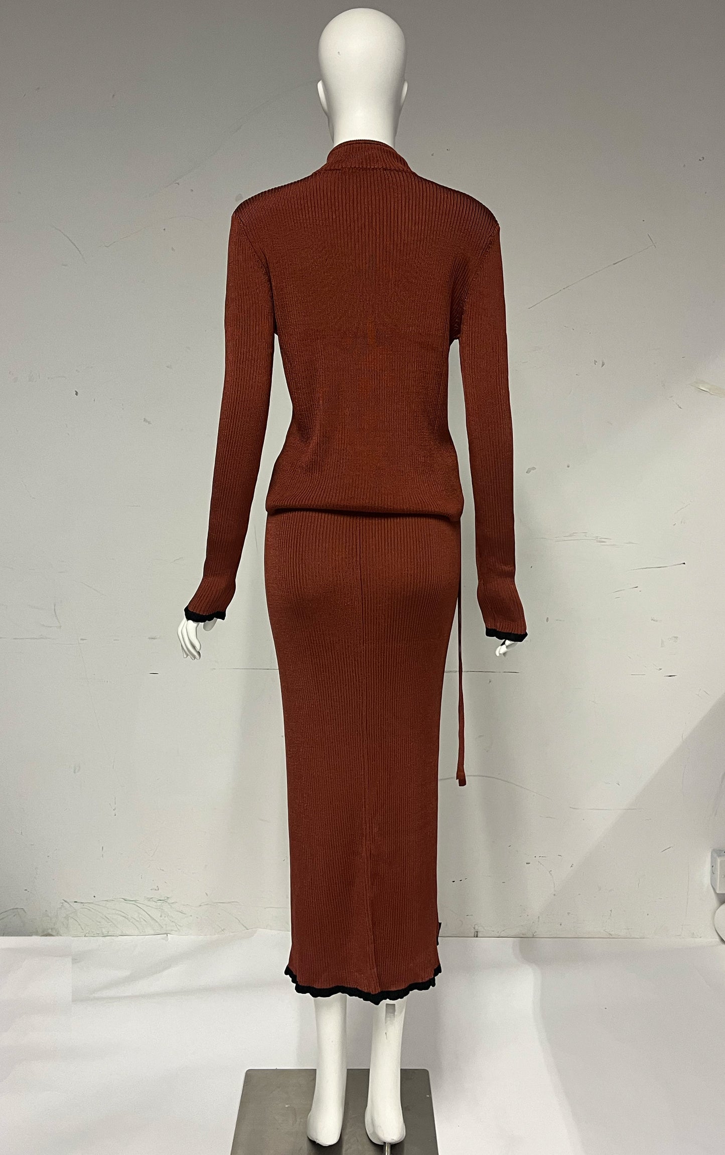 VISCOSE KNIT WRAP SKIRT