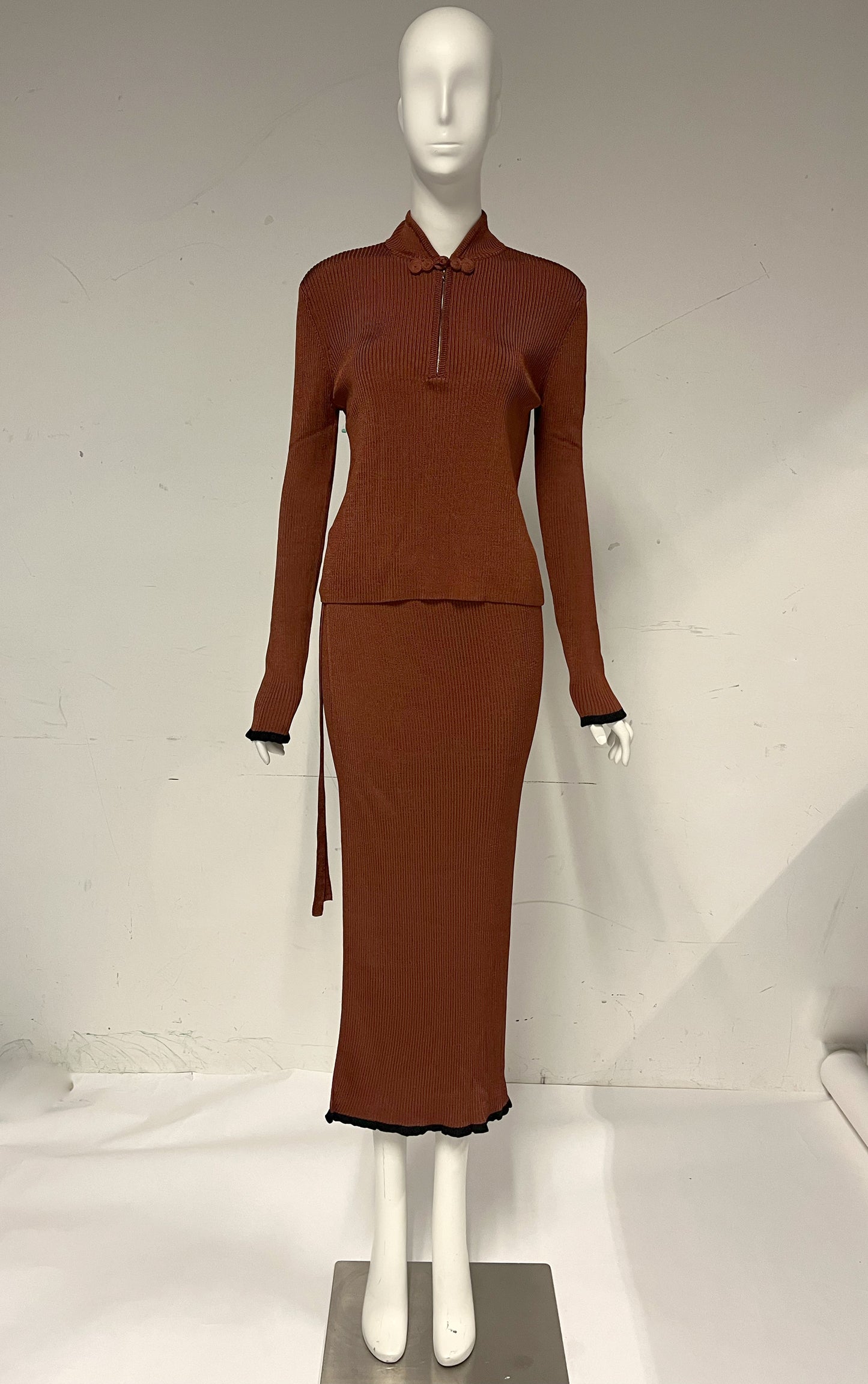 VISCOSE KNIT WRAP SKIRT