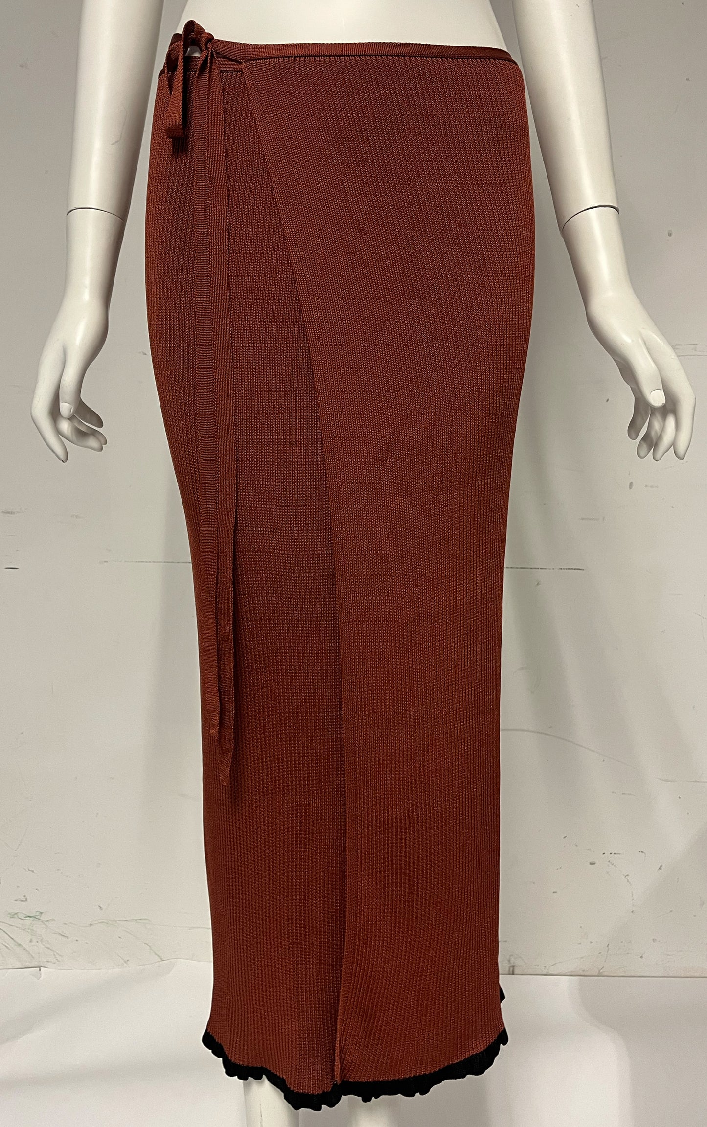 VISCOSE KNIT WRAP SKIRT