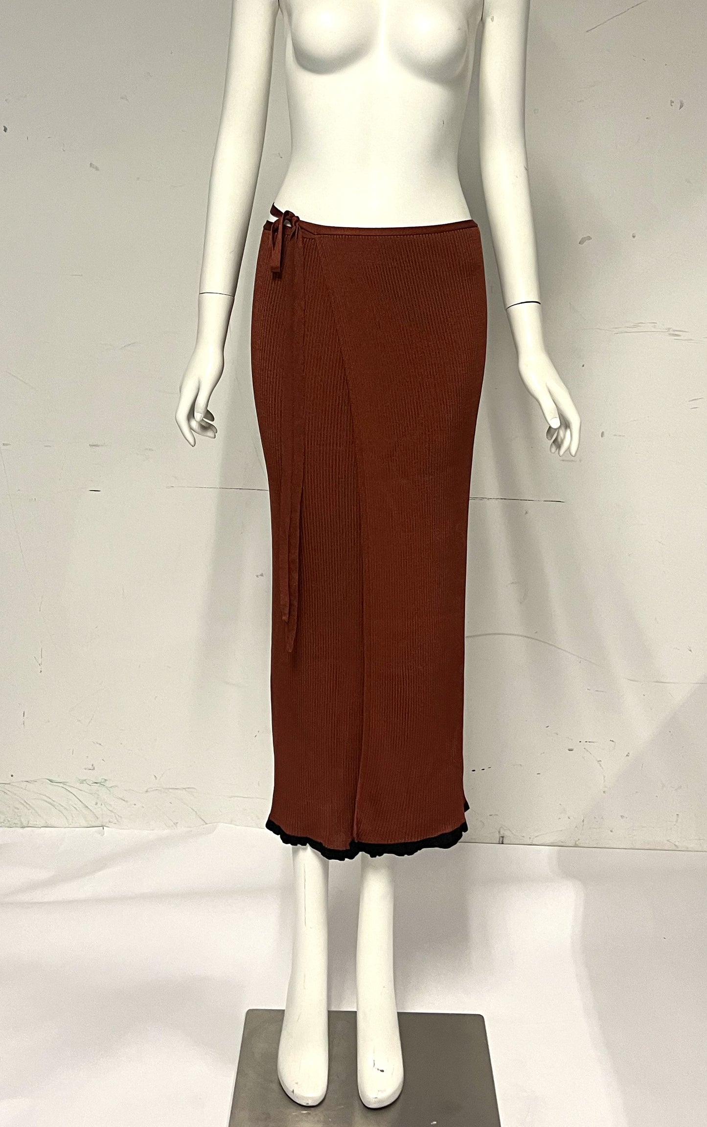 VISCOSE KNIT WRAP SKIRT