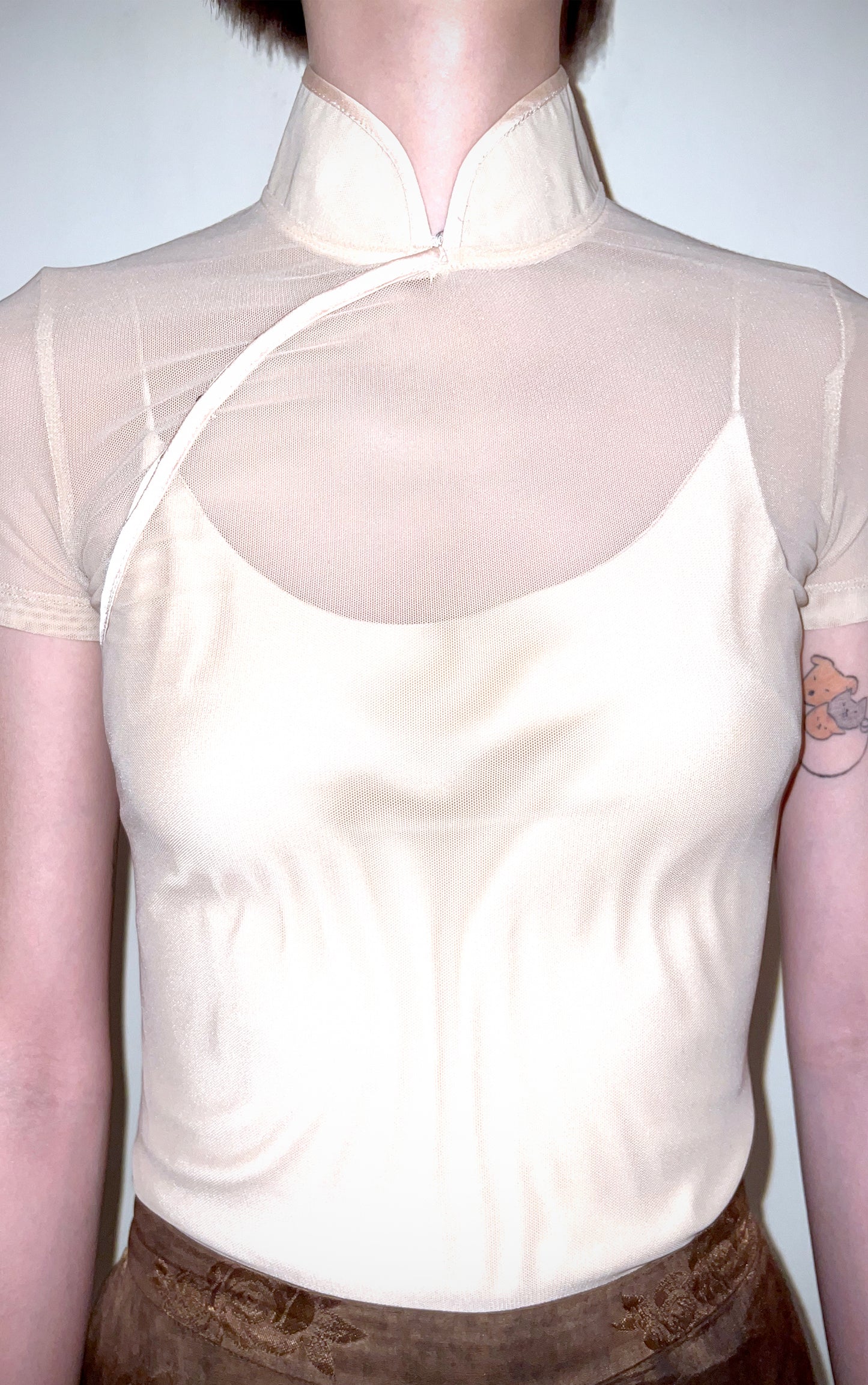 YAT PIT SHEER QIPAO TOP