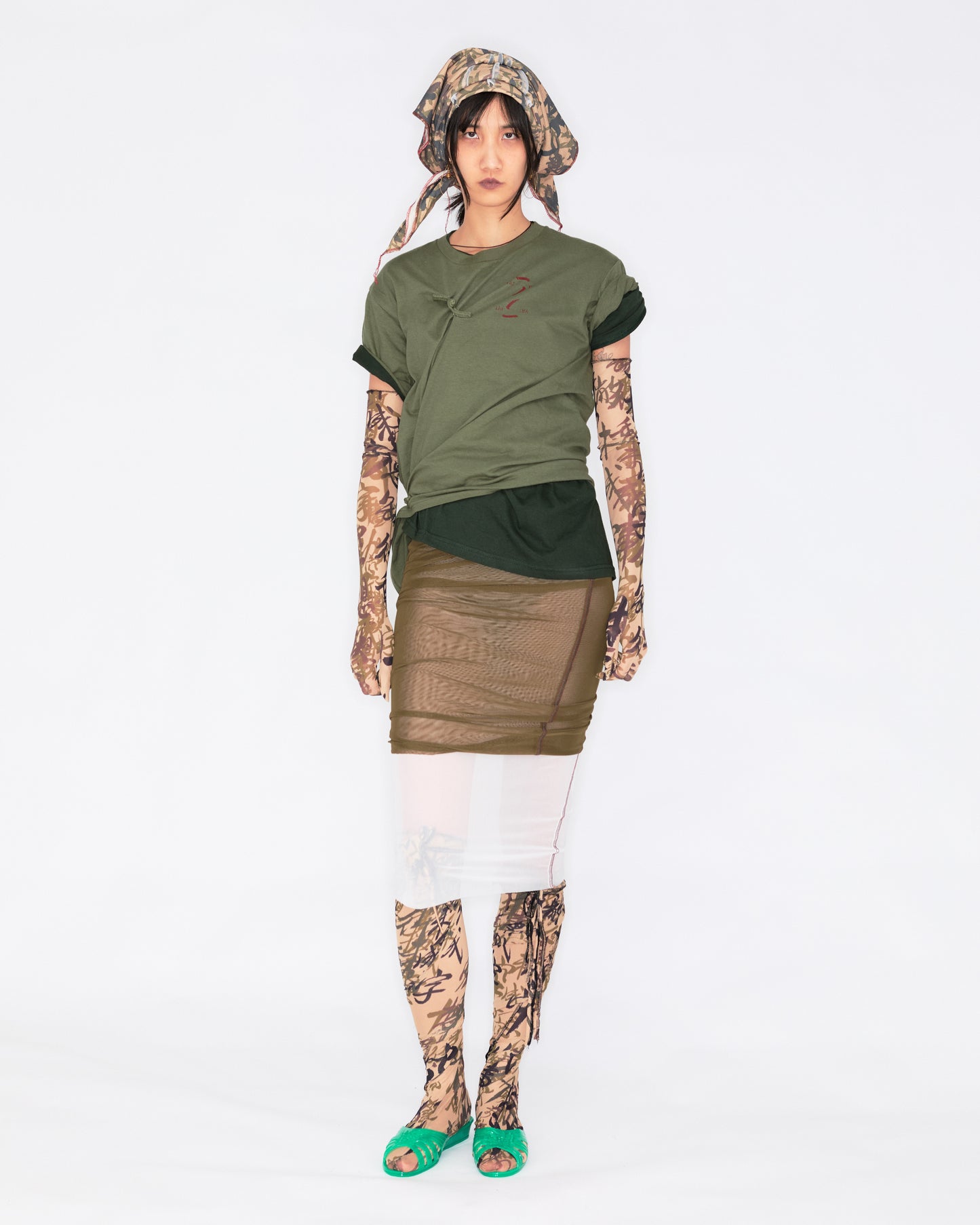 FROG BUTTON TWIST T-SHIRT 🎋 GREEN