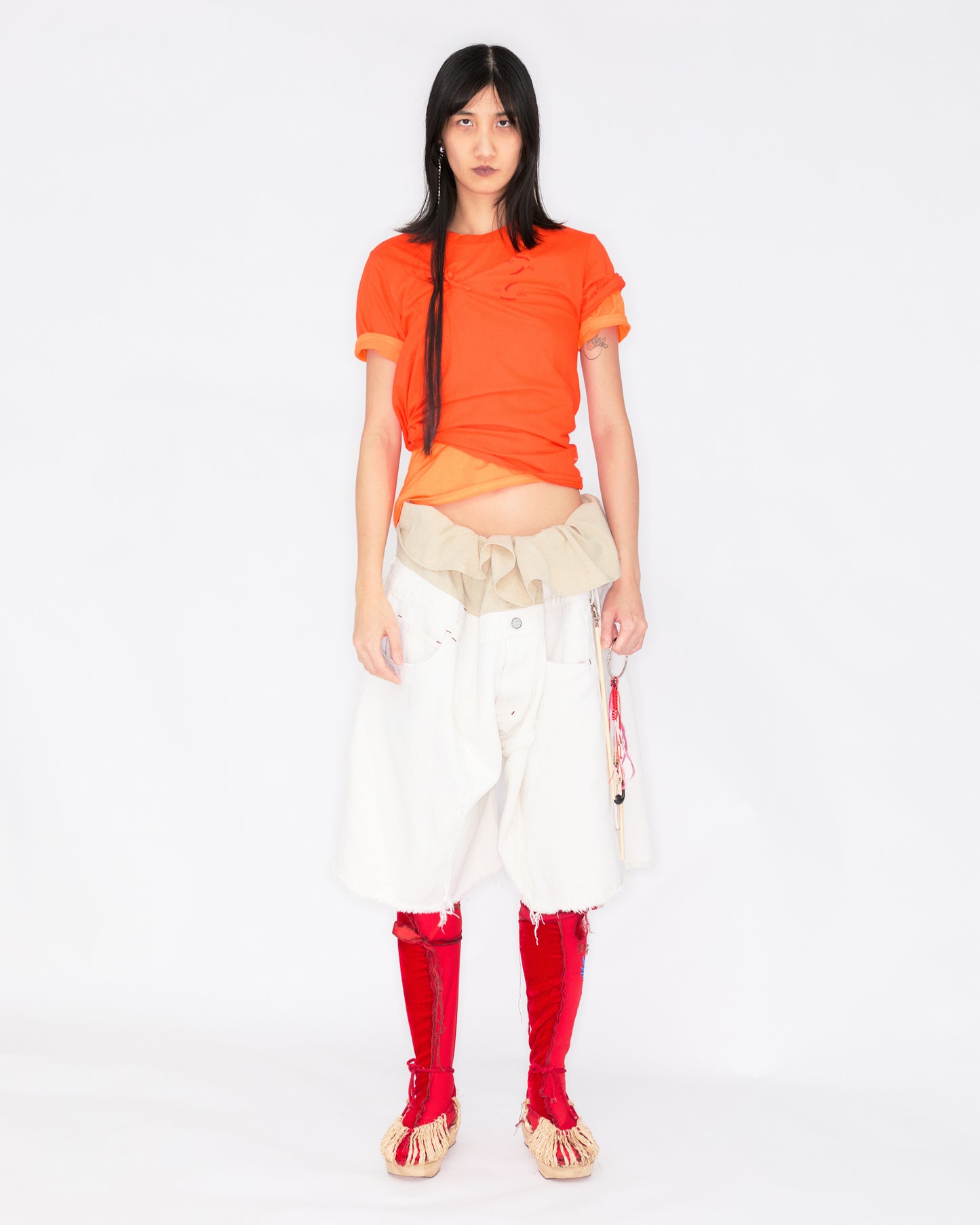 FROG BUTTON TWIST T-SHIRT 🍊 ORANGE